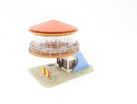 Faller H0 B-215 Gebäude Rasthof Auto Rast Tankstelle Rundblick gebaut