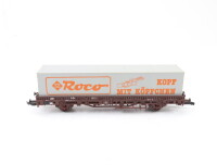Roco H0 46308 Güterwagen Rungenwagen mit Container 333 0 238-8 ÖBB / NEM AC