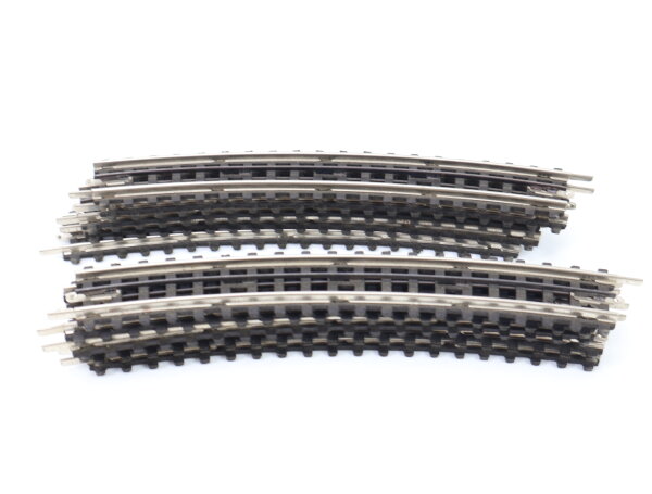 Trix Express H0 704 Gleismaterial 10x gebogenes Gleis mit Pappschwellen