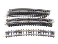 Trix Express H0 704 Gleismaterial 10x gebogenes Gleis mit Pappschwellen