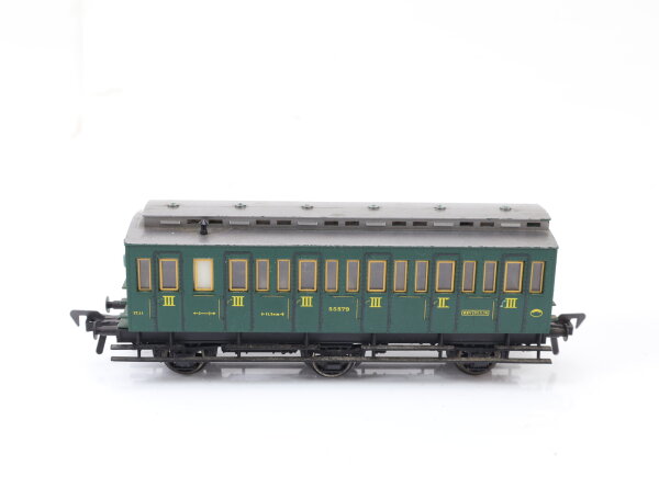 Fleischmann H0 5093 Personenwagen Abteilwagen 3.Kl. 5 5 579 grün 1:87