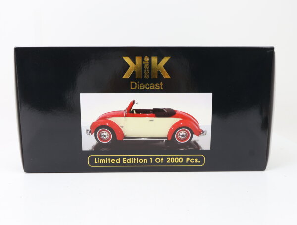 KK Scale 180111 Modellauto PKW VW Volkswagen Cabrio Käfer Limited Edition 1:18