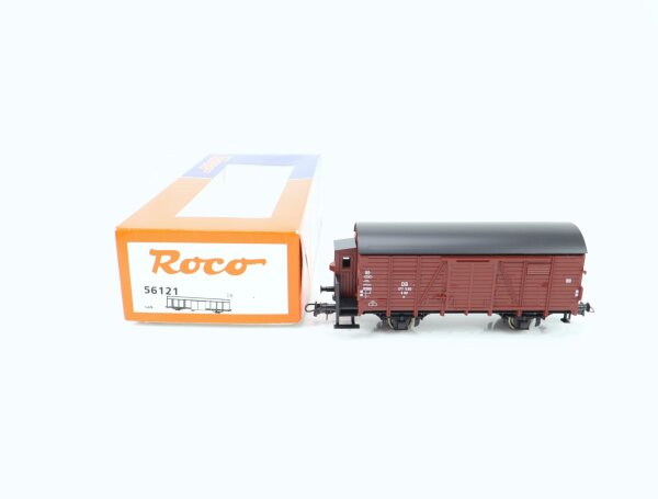 Roco H0 56121 gedeckter Güterwagen mit Bremserhaus 177 530 G90 DB / NEM OVP