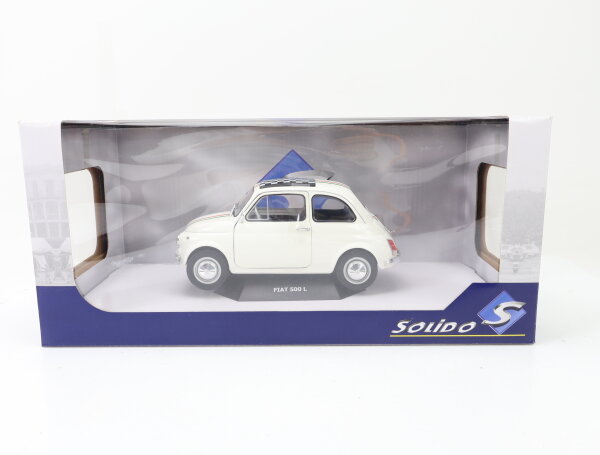 Solido 1801403 Modellauto PKW Fiat 500 L Italia weiß 1:18