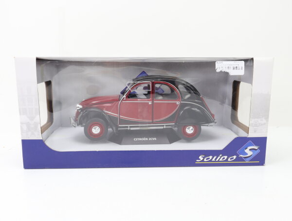 Solido 1805013 Modellauto PKW Citroën 2CV Charleston 1982 schwarz-rot 1:18