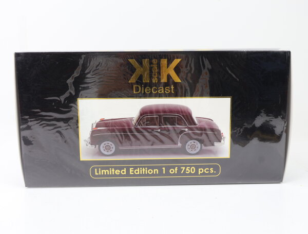 KK Scale 180322 Modellauto PKW Mercedes Benz limousine (W180 II) dunkelrot 1:18