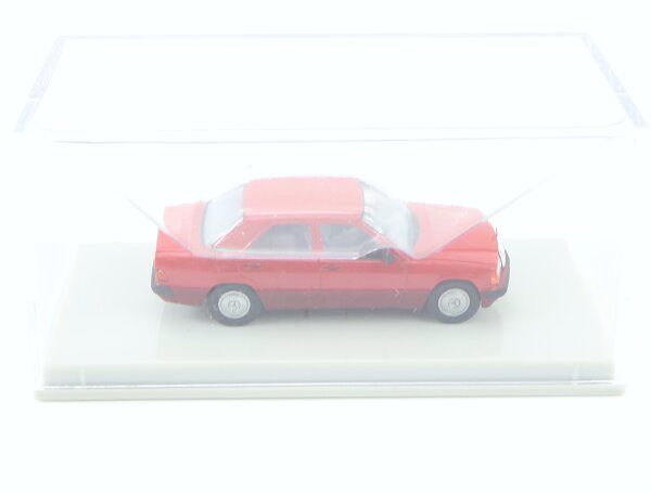 Brekina H0 13201 Modellauto PKW Mercedes-Benz 190 E (W201) rot / 1:87