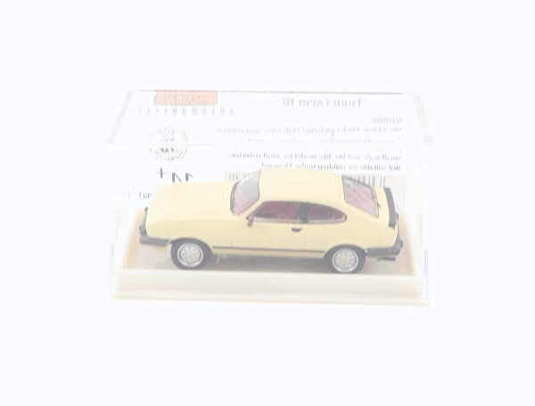 Brekina H0 19553 Modellauto PKW Capri III elfenbein 1:87 im Display