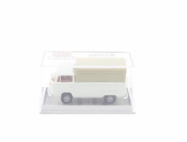 Brekina H0 33931 Modellauto VW T2 Pritsche lichtgrau / 1:87 im Display