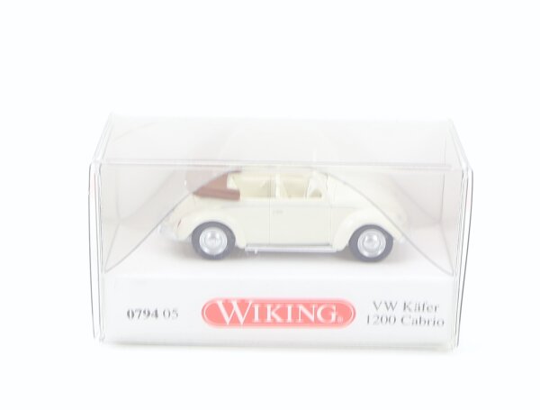 Wiking H0 0794 05 Modellauto PKW VW Käfer 1200 Cabrio weiß 1:87 OVP