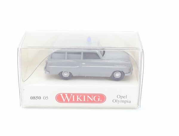 Wiking H0 0850 05 Modellauto PKW Krankenwagen Opel Olympia grau 1:87 OVP