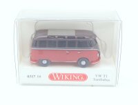 Wiking H0 0317 04 Modellauto PKW VW T1 Sambabus rot-braun...