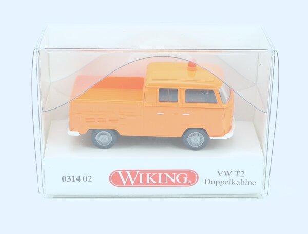 Wiking H0 0314 02 VW Kommunal T2 Doppelkabine orange 1:87 OVP