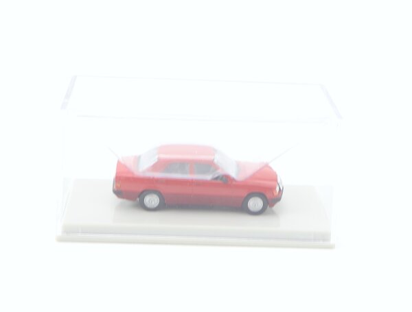 Brekina H0 13201 Modellauto PKW Mercedes-Benz 190 E (W201) rot / 1:87