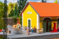 Faller H0 110154 Gebäude-Bausatz Bahnhof Güssing mit Lagerhalle 1:87