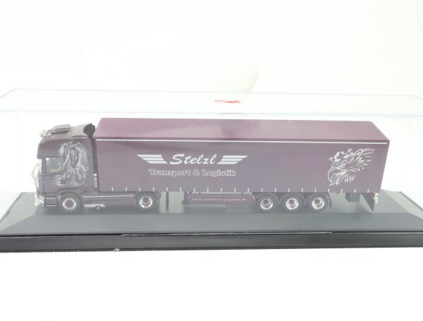 Herpa H0  Modellauto LKW Planen-Sattelzug Scania "Stelzl Logistik"