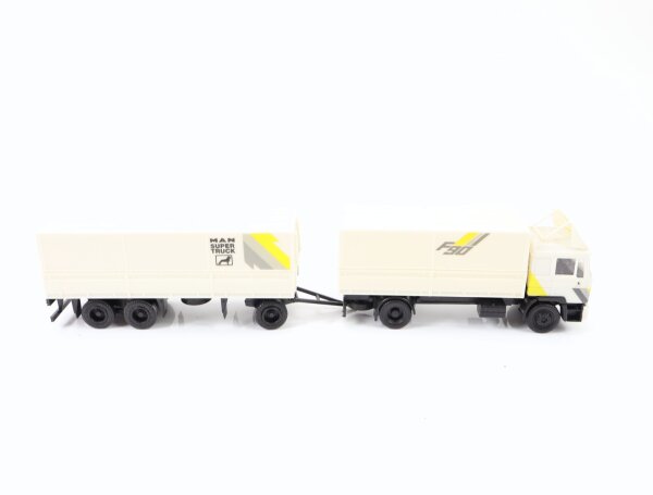 Herpa H0 Modellauto LKW MAN Lastzug Pritsche-Plane "F90 Supertruck" 1:87