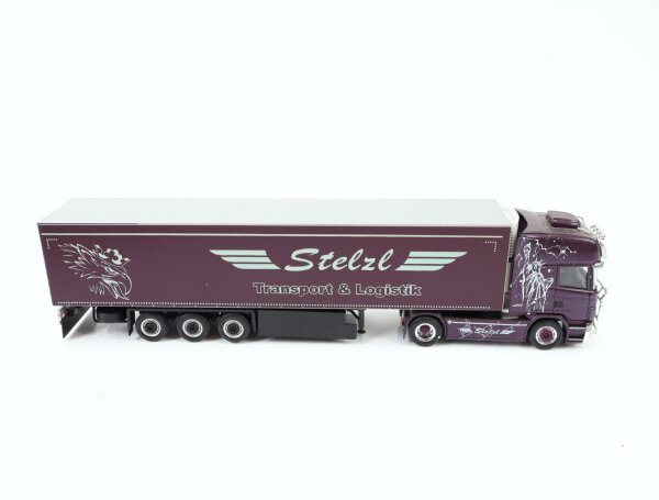 Herpa H0 Modellauto LKW Scania Kühlkoffer-Sattelzug  "Stelzl Logistik" 1:87