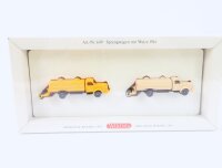 Wiking H0 649 Modellauto-Set Sprengwagen mit Walze 1961...