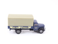 Spur H0 Modellauto LKW Pritsche mit Plane Magirus Dachser...