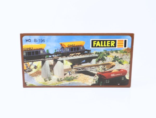 Faller H0 B-196 Gebäude Bausatz Kies-Entladestelle / Motor OVP
