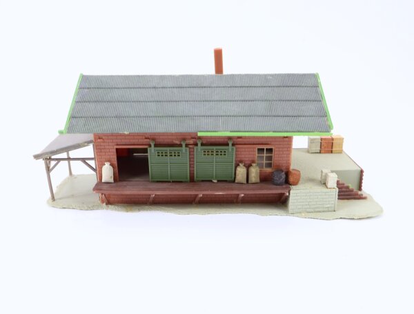 Faller H0 B-154/ZB Gebäude Güterbahnhof Güterschuppen Lagerhaus gebaut