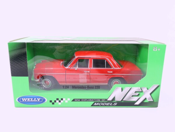 Welly No.24091W Modellauto PKW Mercedes-Benz 220 rot/ 1:24 OVP