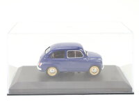 Modellauto PKW Fiat 600 Blau 1:43 im Display