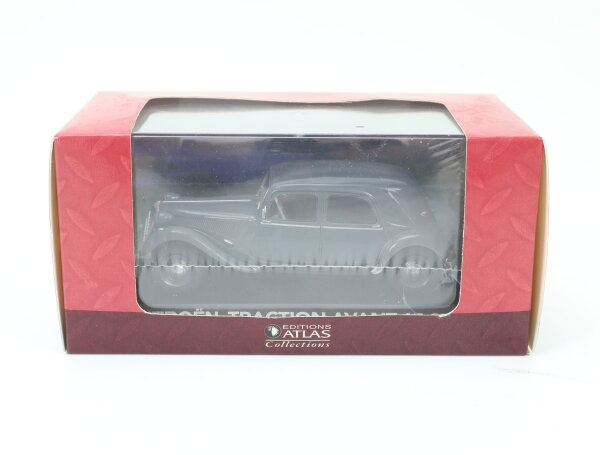Atlas Modellauto PKW Citroen Traction Avant15-SIX grau in Vitrine 1:43 OVP