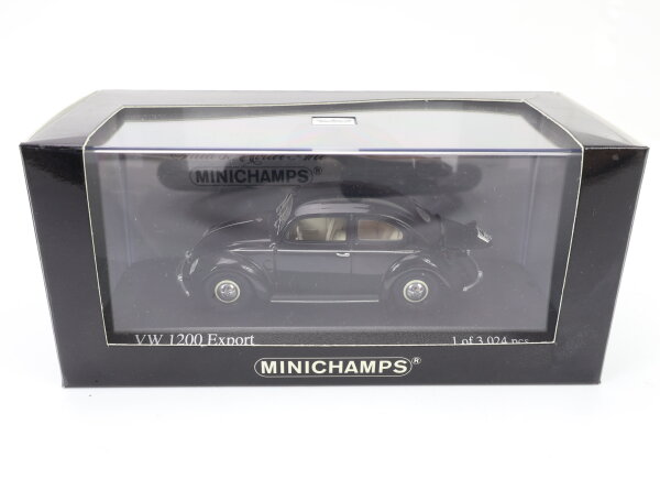 Minichamps 400 051200 Modellauto PKW VW 1200 "Export" (1951) schwarz 1:43 OVP