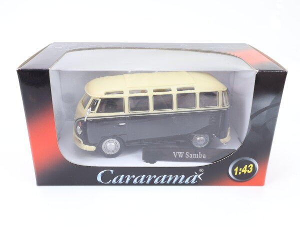 Hongwell Cararama Modellauto Bus VW T1 Samba Bus + TOW Bar 1:43 OVP