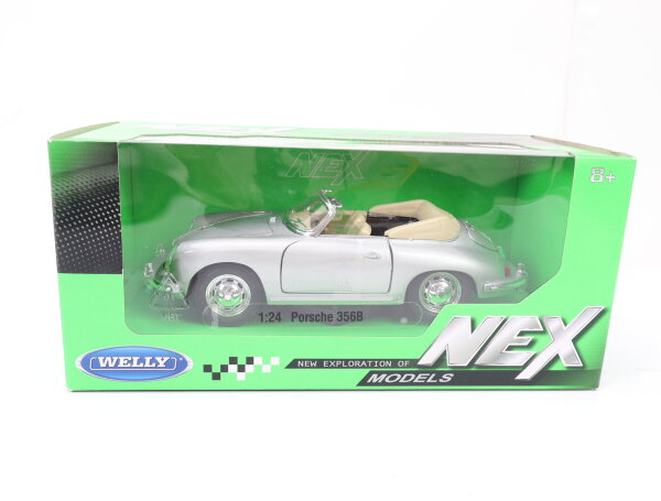 Welly NEX 29390 Modellauto PKW Porsche 356 B Cabriolet silber-met. / 1:24 OVP
