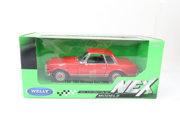 Welly NEX 24093W Modellauto PKW Mercedes-Benz 230 SL (W113) Pagode 1963 rot 1:24