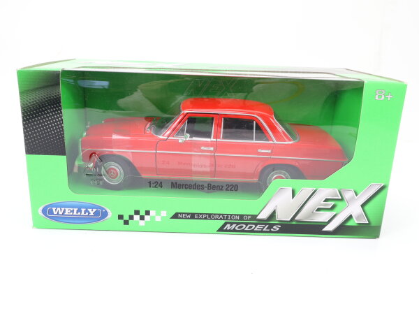 Welly NEX 24091W Modellauto PKW Mercedes-Benz 220 (W115) rot / 1:24 OVP