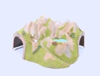 Noch H0 Landschaftsbau großer Tunnel Ecktunnel mit See 2-gleisig