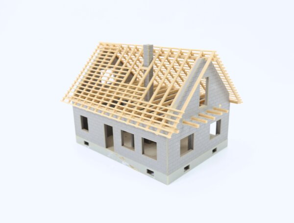 Spur H0 Gebäude Wohnhaus Rohbau Haus im Bau