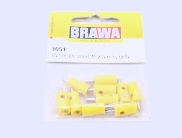 Brawa 3041  Zubehör 10x Muffen rund gelb Ø 2,5 mm 1:87