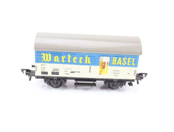 Fleischmann H0 gedeckter Güterwagen "Warteck Basel" 513 218 SBB / Blech