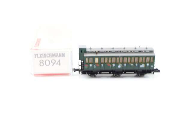 Fleischmann N 8094 Personenwagen Abteilwagen m. Bremserhaus 3. Kl. 1541 DRG OVP