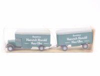 Wiking H0 278451 Modellauto LKW Möbel Lastzug MB "Heinrich Honold" Grün 1:87
