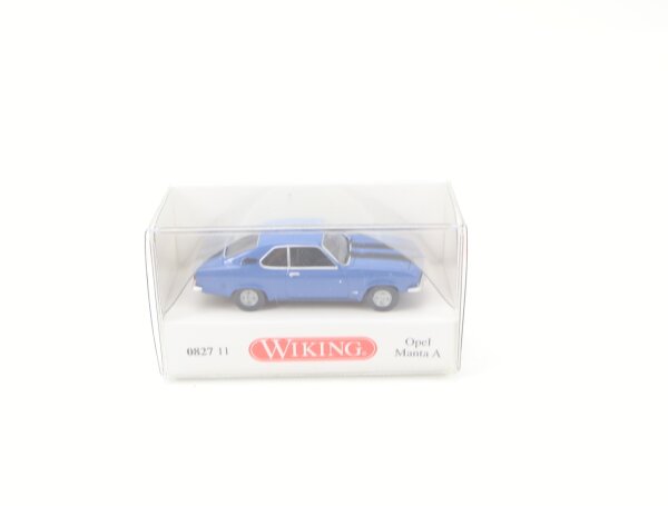 Wiking H0 0827 11 Modellauto PKW Opel Manta A blau 1:87 OVP