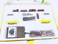 Minitrix N aus 51 1058 00 Güterzug 4-tlg. mit Gleismaterial und Trafo / defekt