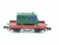 Arnold N 4550 offener Güterwagen Niederbordwagen +Einsatzfahrzeug 327 3 378-4 DB