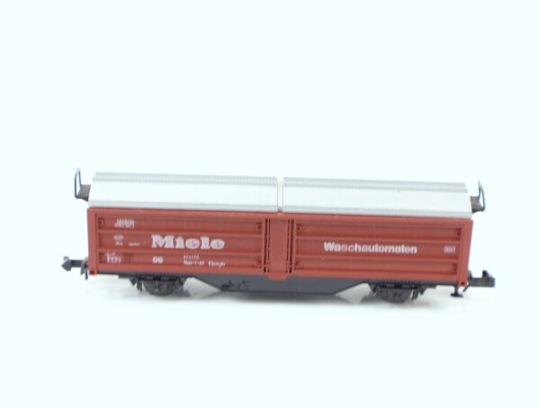 Minitrix N 3167 Güterwagen Schiebewandwagen Miele Waschautomaten 374 190 DB