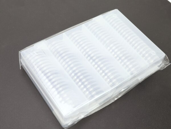 Aufbewahrungsbox mit Münzkapseln Kapselhalter mit Box 100 Stück Ø 32 mm