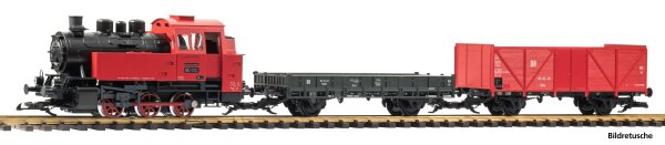 Piko Spur G 37124  G Start-Set Güterzug BR 80 + 2 Güterwagen DR