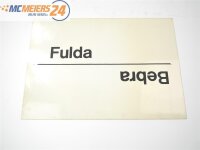 Zuglaufschild Waggonschild Kassel - Frankfurt (M) / Fulda...