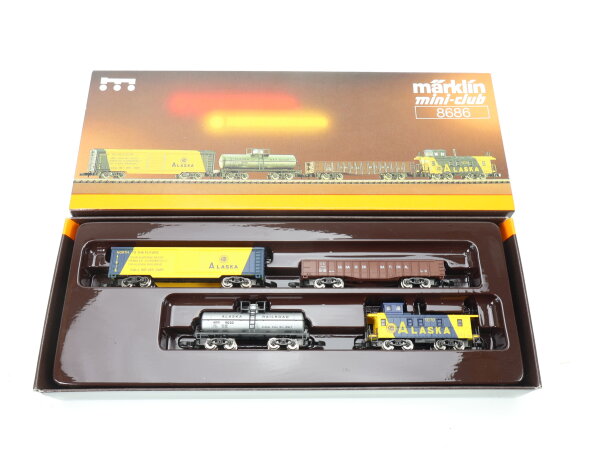 Märklin Z 8686 US Güterwagen-Set 4-tlg. "Alaska - Canadien Railroad" / MHI OVP