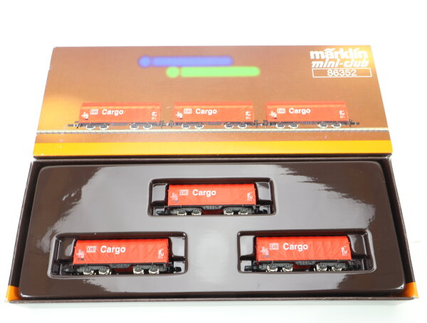 Märklin Z 86352 Güterwagen-Set 3-tlg. Schiebeplanenwagen DB Cargo / OVP