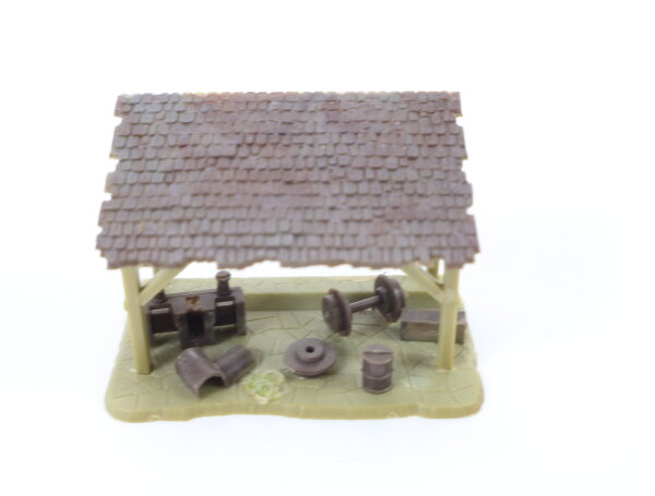 Spur H0 Gebäude kleiner Unterstand / Anbau einer Werkstatt oder Schuppen
